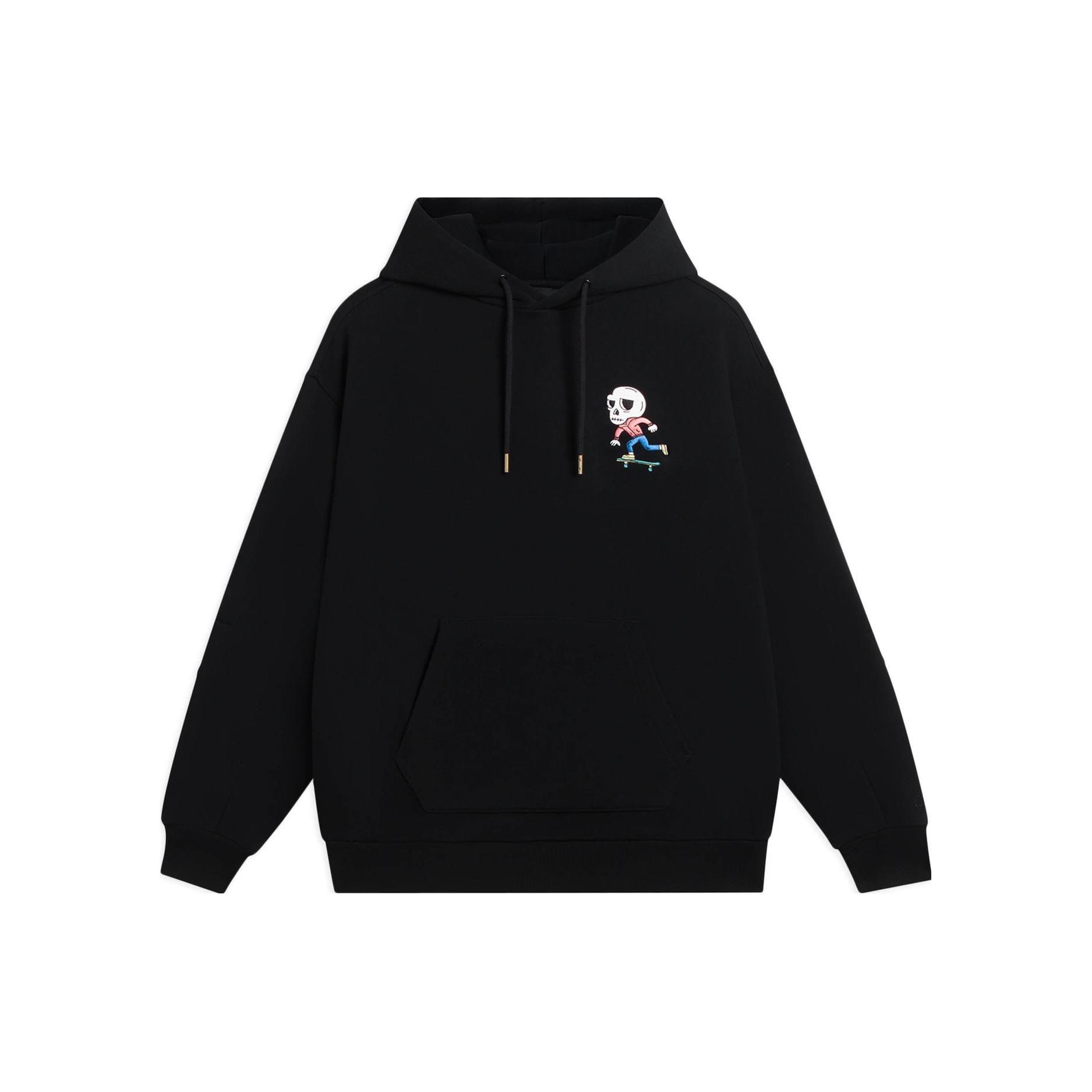 Li-Ning x Pablo Ientile Skull Graphic Hoodie  Black  Men s AWDS913-4 L