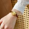 OLEVS Luxury Original Woman Round Watch Brown Small Leather Strap 3ATM Waterproof Date Elegant Quartz Ladies Wristwatch