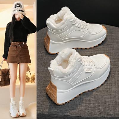 Dicke Sohle Schneestiefel Damen Neue Winter Baumwollschuhe Damen Samt Verdickt Thermisch Freizeit Sportschuhe
