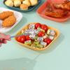 Kunststoff-Essteller im nordischen Stil, Knochenteller, quadratischer Haushalts-Spieß, Knochenteller, Kuchen, Obst, Snack, kleiner Teller, Küchenzubehör