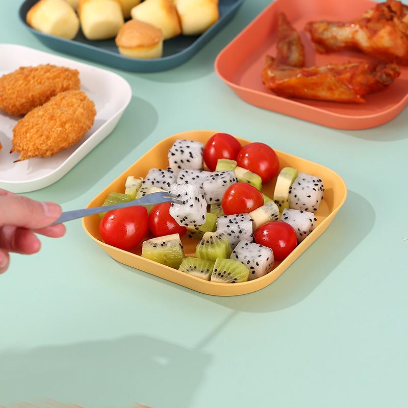 Severský styl plastového talíře na večeři, kostní miska, domácí čtvercová miska na rožni, kostní miska na dort, ovoce, svačina, malý talíř, kuchyňské doplňky