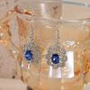 New High-end Flower Diamond Earrings Light Luxury Versatile Zircon Women's Earrings