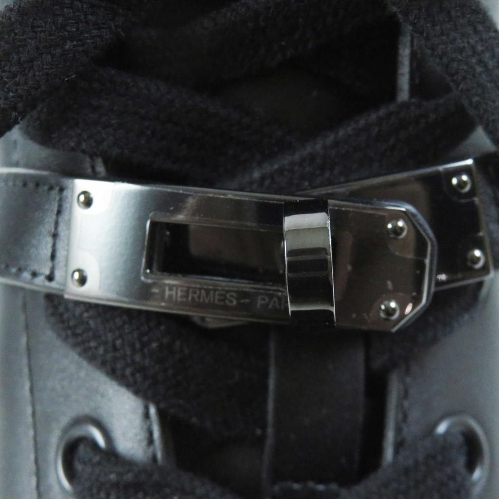 Excellent HERMES High cut sneakers Daydream black leather Women 36 RG222183Z Used