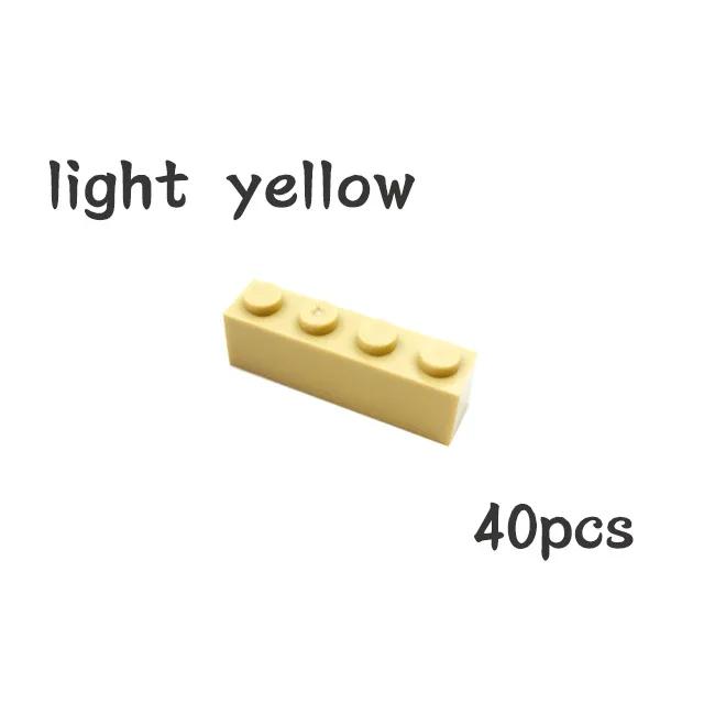 Non-Toxic 40Pcs Moc Assemble Particles 3010 3066 1X4 Bricks Dots Thick 1*4 Building Blocks Diy Educational Creative Toy For Kids