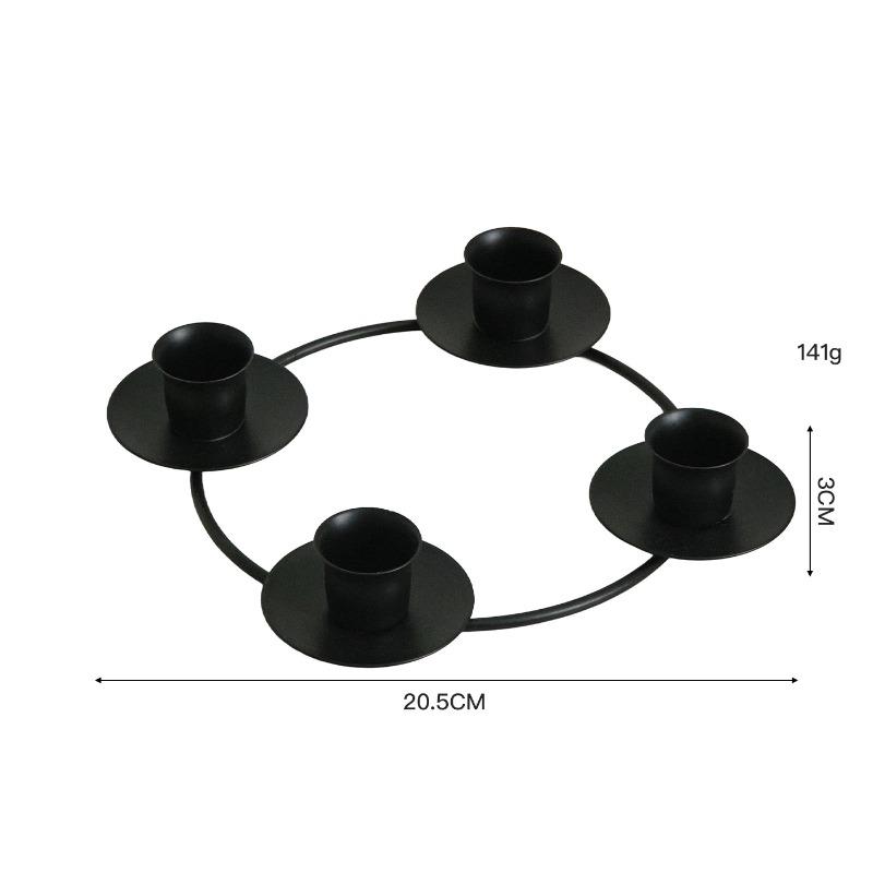 

Simple Candlesticks, Candlelight Dinner, Romantic Candle Cups, Home Wedding Candlestick Ornaments, Candle Stands, Home Decoration 4-Head candlestick short - black