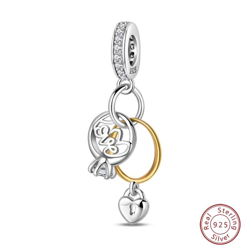 Argent S925 Chat Citrouille Carte à Jouer Ours de Diplôme Cheval de Mer 3mm Breloques Perles Design DIY Bijoux Fins