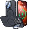 iPhone 16 Pro Magnetic Translucent Matte Phone Case  Goggle Holder Black