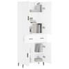 Vidaxl Display Cabinet, White, 69.5X34X180 Cm, Wood-Based Material