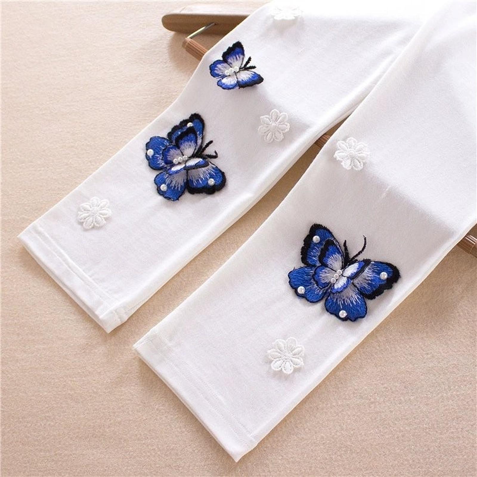 

Легкие универсальные стильные длинные брюки для девочек для многослойной одежды и верхней одежды 140 белый