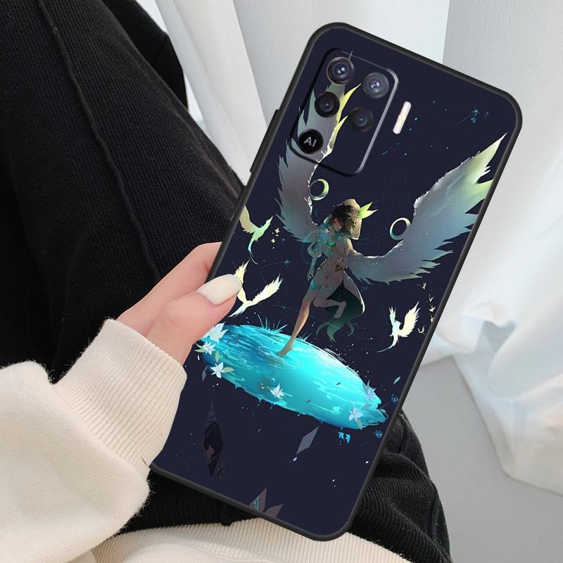 Genshin Impact Case For OPPO A54 A74 A94 A83 A91 A93 A5 A9 A31 A53 2020 A15 A52 A72 Find X5 X3 Pro Cover