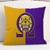 African American Omegas Psi Phi Cushion Cover Inches Farmhouse Decor Home Throw Pillow Covers For Couch Decorations