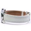 Hermes Heure H Watch Watches HR1.210 SilverDial Stainless Steel/Embossed Leather Quartz Analog Display Women Used