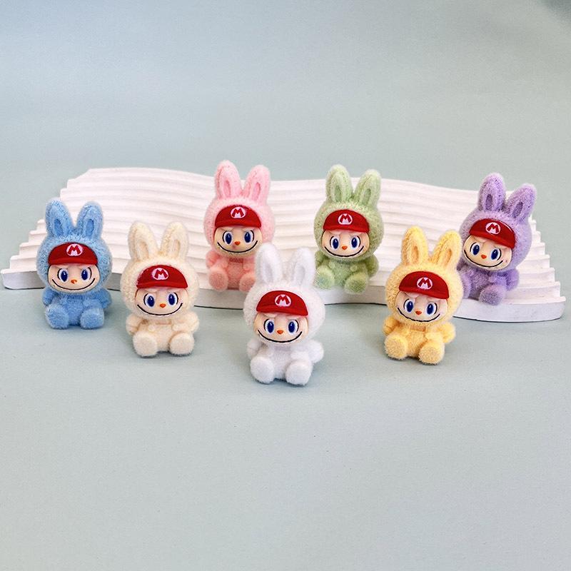 Flocking Doll Pendant Keychain DIY Decorative Ornament Jewelry Girlfriend Gift Bag Pendant