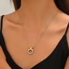 2025 New Jewelry Women's Geometric XO Shape Design Women's Long Necklace Versatile High-end Jewelry