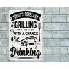 Barbecue Wall Art Metal Sign Kitchen Bar Patio Decor