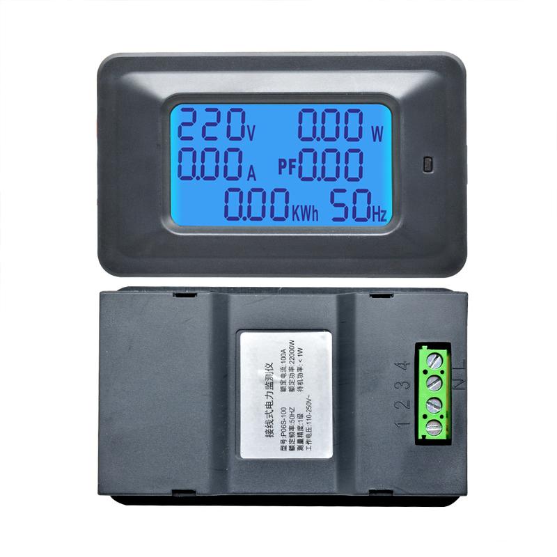AC110-250V 20A 100A LCD Digital Voltmeter Ammeter Power Tester Energy Meter Ampere-volt Watt Meter Tester Detector