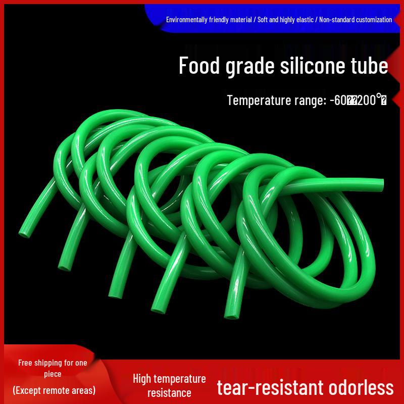 Green Food-Grade Silicone Tubing - High Temp, Odorless, Soft Rubber Hose (2-25mm)