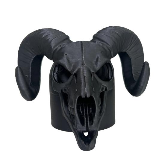 Cover Cap for The Trailer Coupling, 3D Printed Ram Skull Trailer Cover, Black/White Bone Design for Truck, Recreational Vehicle Accessories 1pc