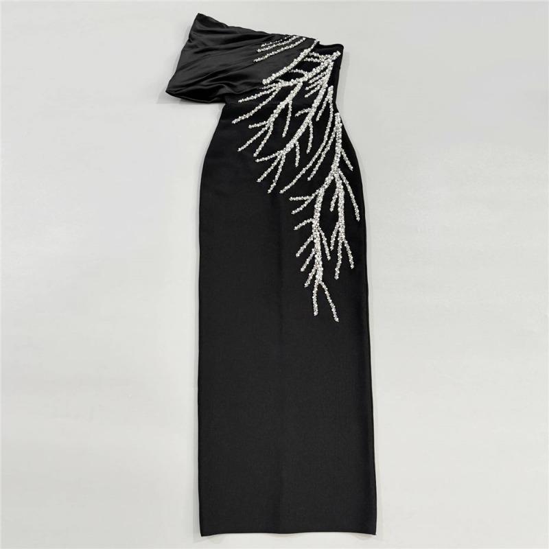 New bandage dress sexy evening dress rhinestone slim dress fashionable and elegant new women's clothing