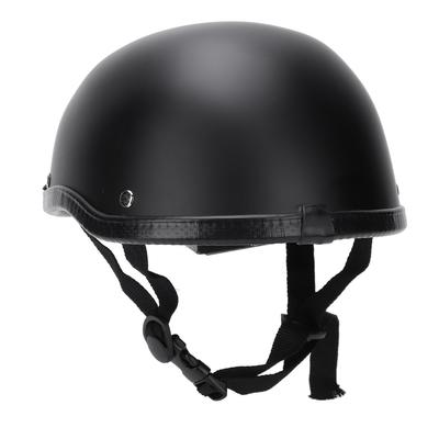 Motorrad Low Profile Halbschalenhelm Totenkopfkappe Matt Schwarz (M)