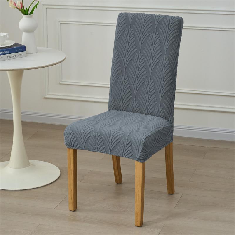 1PC Leaves Jacquard  Dining Room Chair Covers Stretch Chair Slipcover Washable Kitchen Seat Protector for Wedding Party Banquet