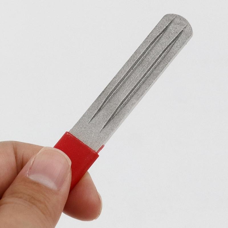 2Pcs Fish Hook Sharpener Grinding Stone Portable Hook Grinding Tool Double Sided Fishing Hook Sharpening File