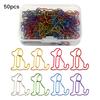 Yousheng 50Pcs Christmas Paper Clips Dog Shape Non-bending Metal Clips Office School Desk Organizing Cards Document Fasteners