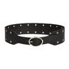Unisex Punk Waistbelt Studded Belt For Daily Wear 120cm PU Leather Strap Durable 3.8cm Adjustable