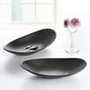Oval Black Plate Jewelry Tray Key Dressing Table Decorative Plate Keyfood Decorative