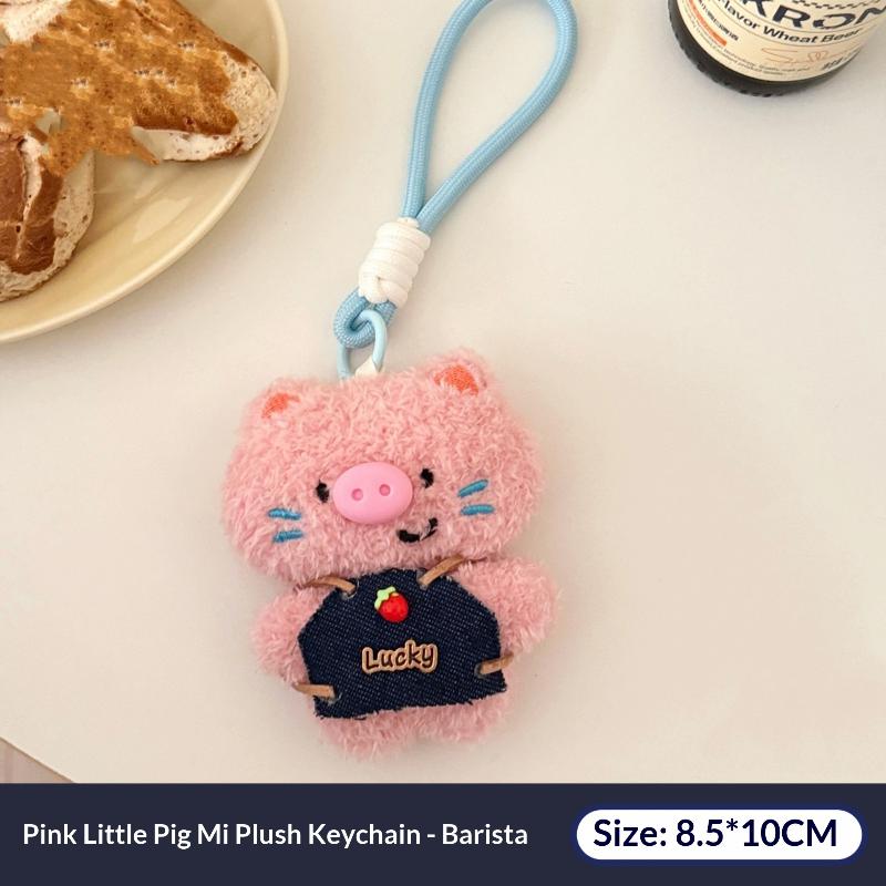 Cartoon Plush Pig Dog Animal Plush Keyring Kawaii Doll Backpack Pendant Cute  Key Hanging Decoration Accessories Gift