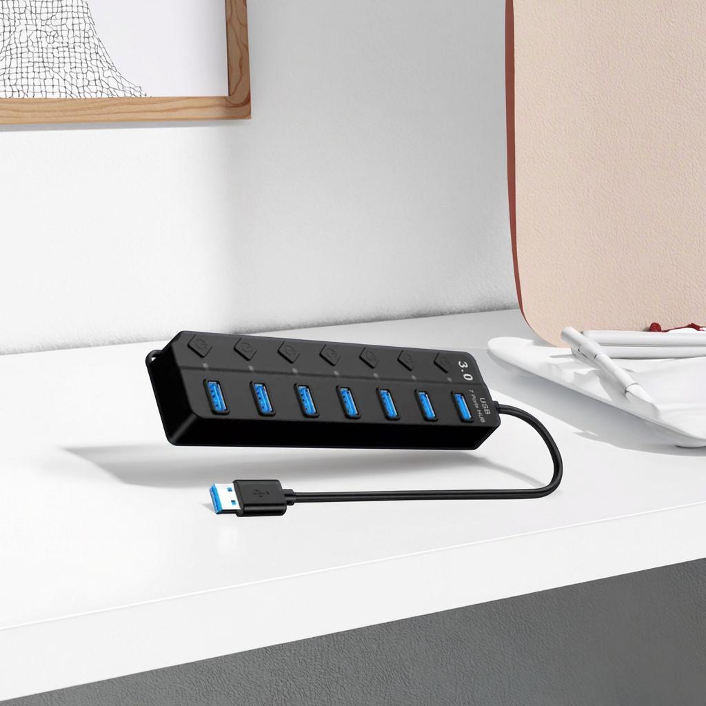 Usb3.0hub One Drags Seven-port Laptop Extender USB3.0 Hub High-speed Transmission CableUSB Computer Expander