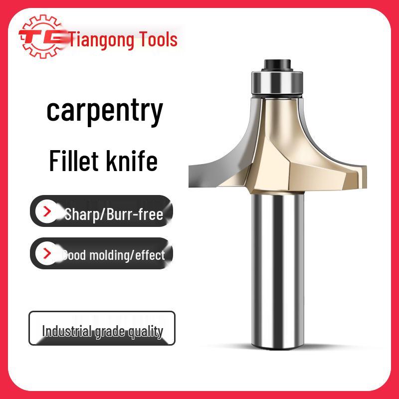 Tiangong Woodworking Rounding Over Bit - Arc Chamfering Router Bit for Wood and Bakelite