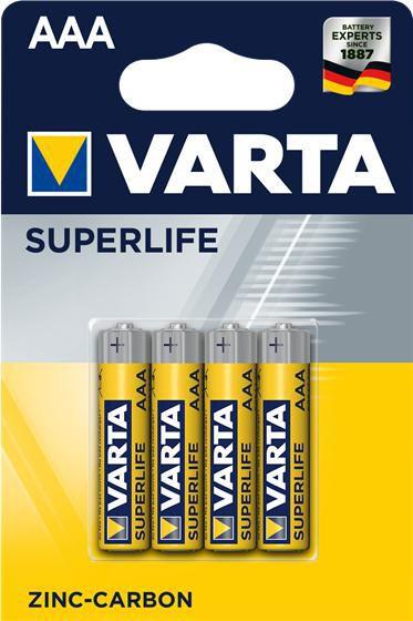 Varta Superlife Aaa Alkaline Battery Disposable, R03 Aaa
