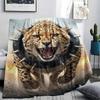 1Pc Beastsrunning Print Flannel Blanket, High Quality Comfortable for All Seasons, Home Decor, Warmth and Comfort, Perfect for Christmas Gifts