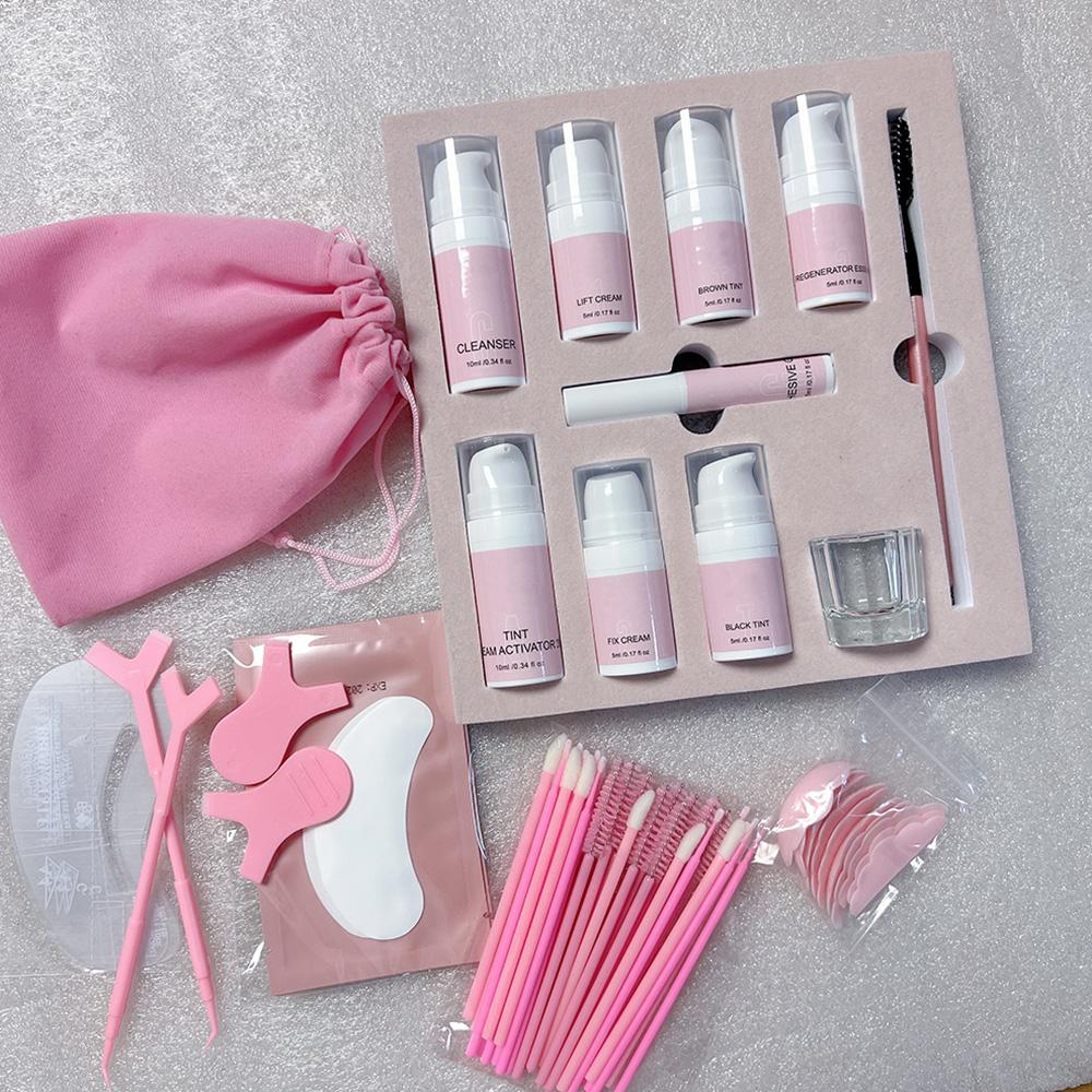 Luxury Organic Lash Lift Brow Lamination Kit Long Lasting Cream Lashlifting Tool with Logo Private Label Tint Set