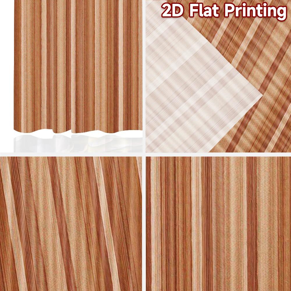 2D flat Photography Backdrop Photography Banner Brown Vertical Stripes 100% Polyester Holiday Decorations for Door, wall,