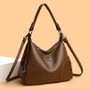 Simple Middle-aged Mom Women's Bag, Single-shoulder Bag, Fashionable Crescent Moon Bag, Hand-held Crossbody Bag