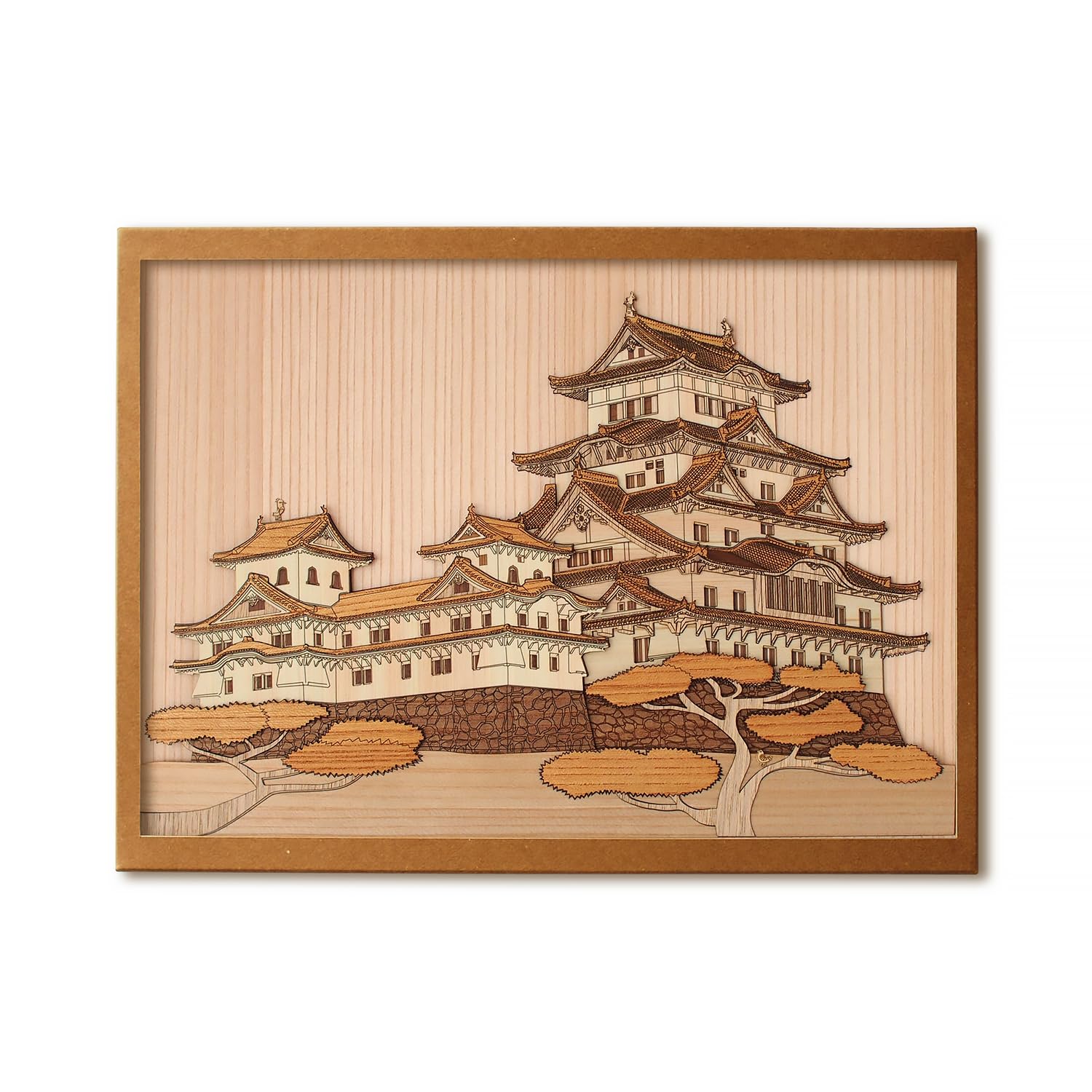 

KINOWA Wood Collage Original DIY Kit World Heritage Japanese Made in Japan Himeji Castle - Site, Castle,