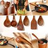 8pcs Heat Resistant Wooden Cooking Utensils - Premium Set for Non-Stick Pans Shovel/Spoon/Fork Included Practical Kitchen Tools