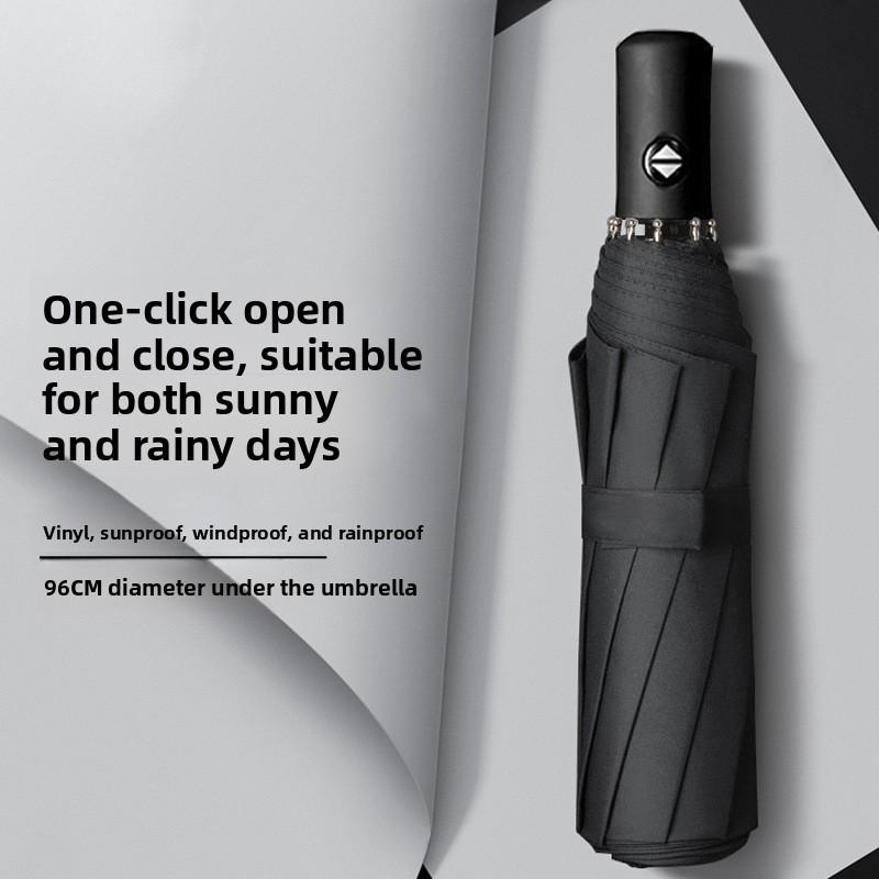 Modern Minimalist Automatic Folding Umbrella Windproof Rainproof For Adults