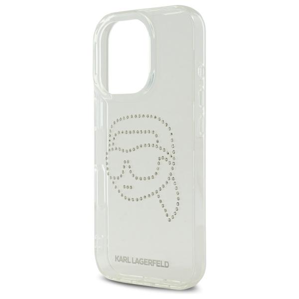 Karl Lagerfeld Klhcp16Xhkhdcelt Iphone   16 Pro Max 6.9 Przezroczysty/Transparent Hardcase Iml Rhinestones Karl Head
