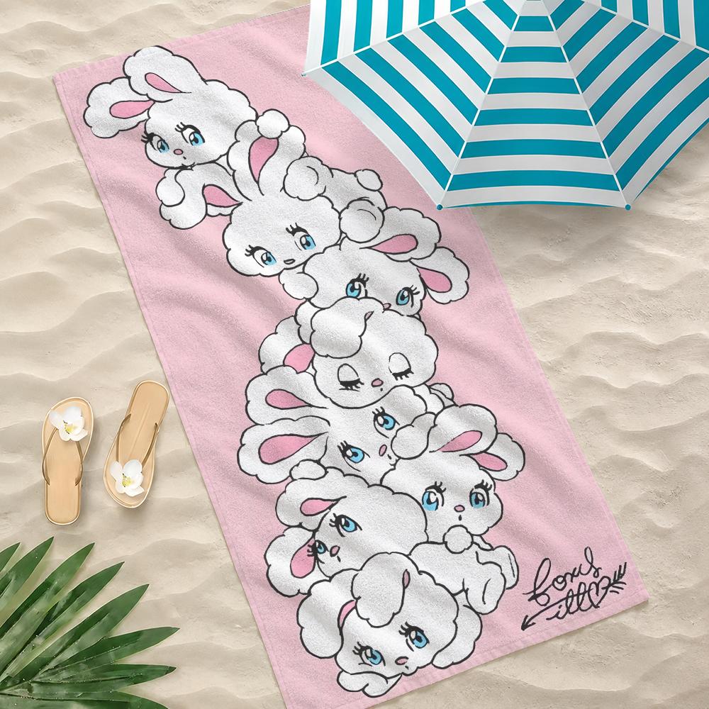 Illustration Foxy Illustration Towel Microfiber Beach Towel Quick Dry Absorbent Soft for Swimming Yoga Resort Travel Camping