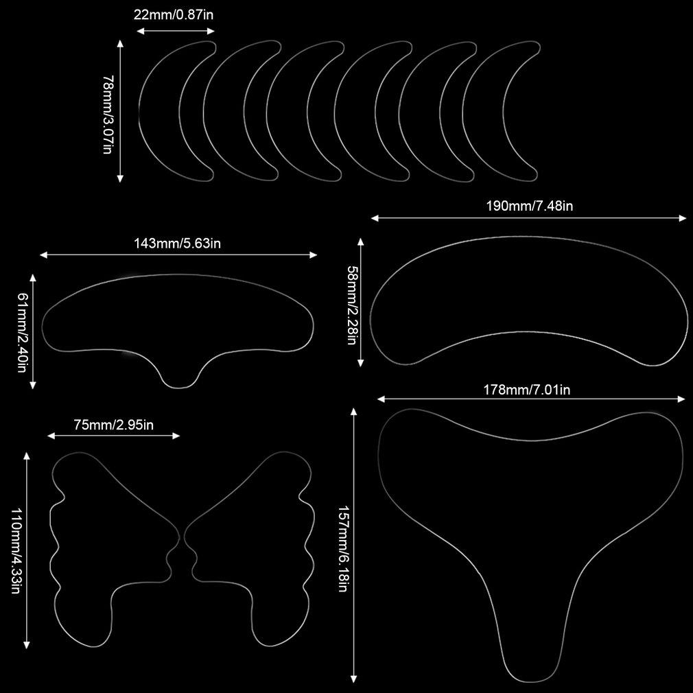 11 Stück/Set Silikon Anti-Falten-Patch Gesicht Stirn Hals Augen Aufkleber Hautstraffende Patches Faltenentferner Pads Hautpflege Werkzeug