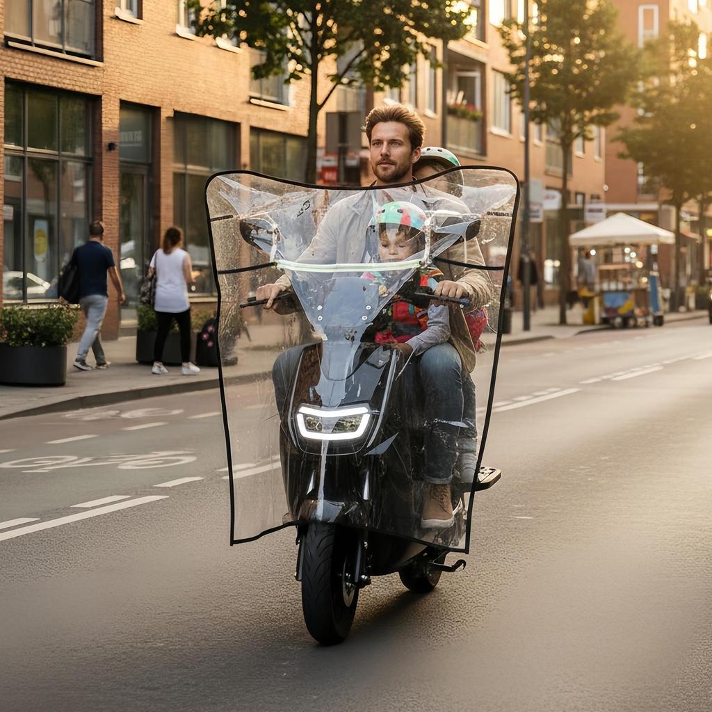 Motorrad-Windabweiser Winddicht Klar Schnell zu montieren Elektroroller Windschutzscheibe Für Männer Frauen Familie Freunde Ehefrau Ehemann