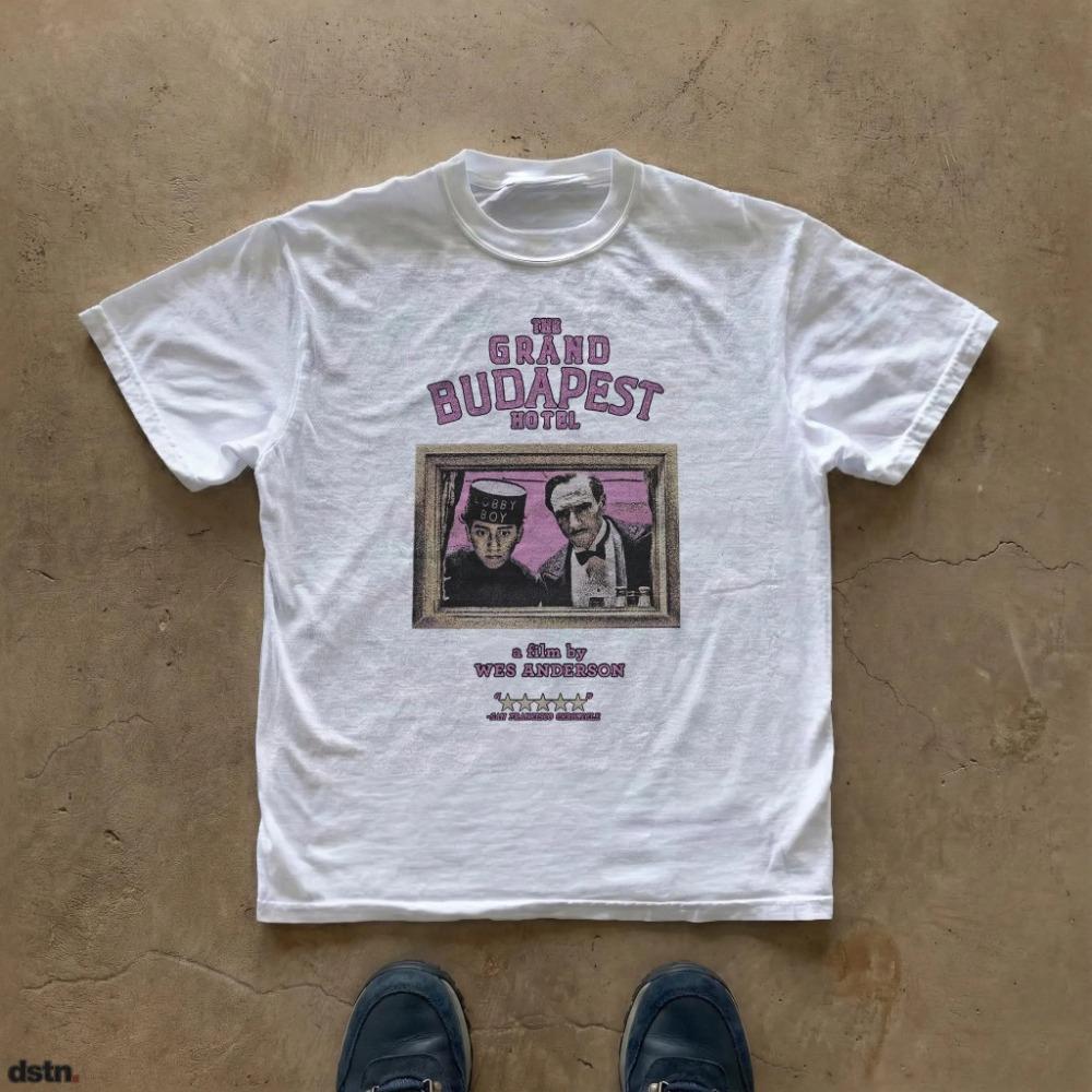 

2026 Summer New Model Grand Budapest Hotel HighQuality Comfortable Breathable Mens Printed Roundneck TShirt S