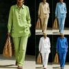 Popular Autumn and Summer New Women's Clothing Long-sleeved Shirt Casual Trousers Two-piece Set