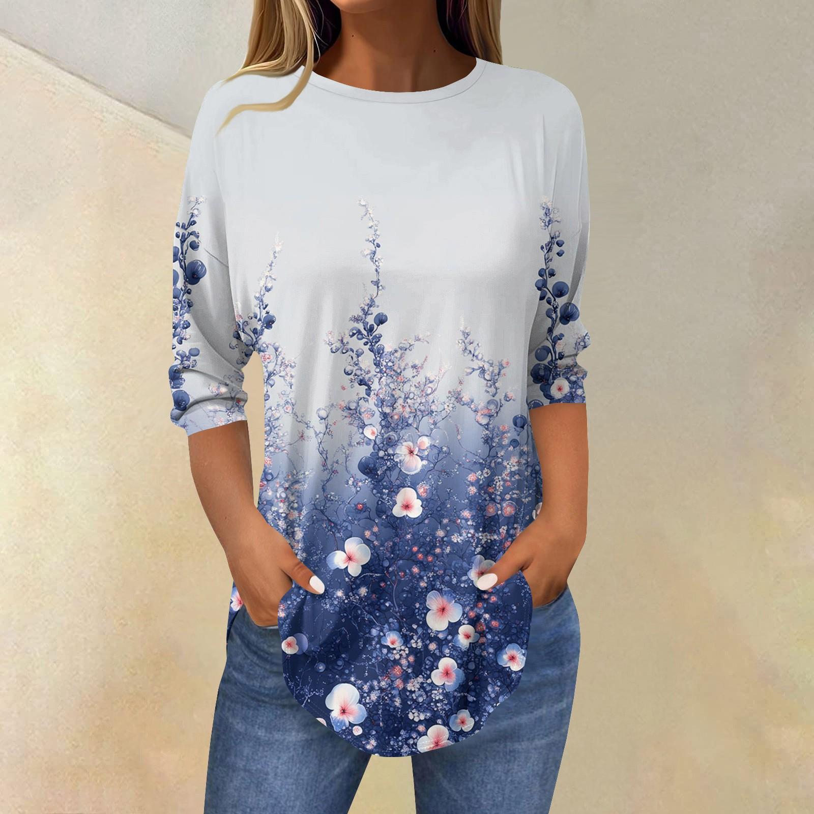 

Женские футболки с рукавами 3/4, однотонные пуловеры, летние весенние топы, блузки S