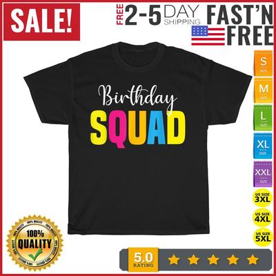 Party Birthday Shirt for Girls Women Birthday Squad Vintage T Shirt Men Women