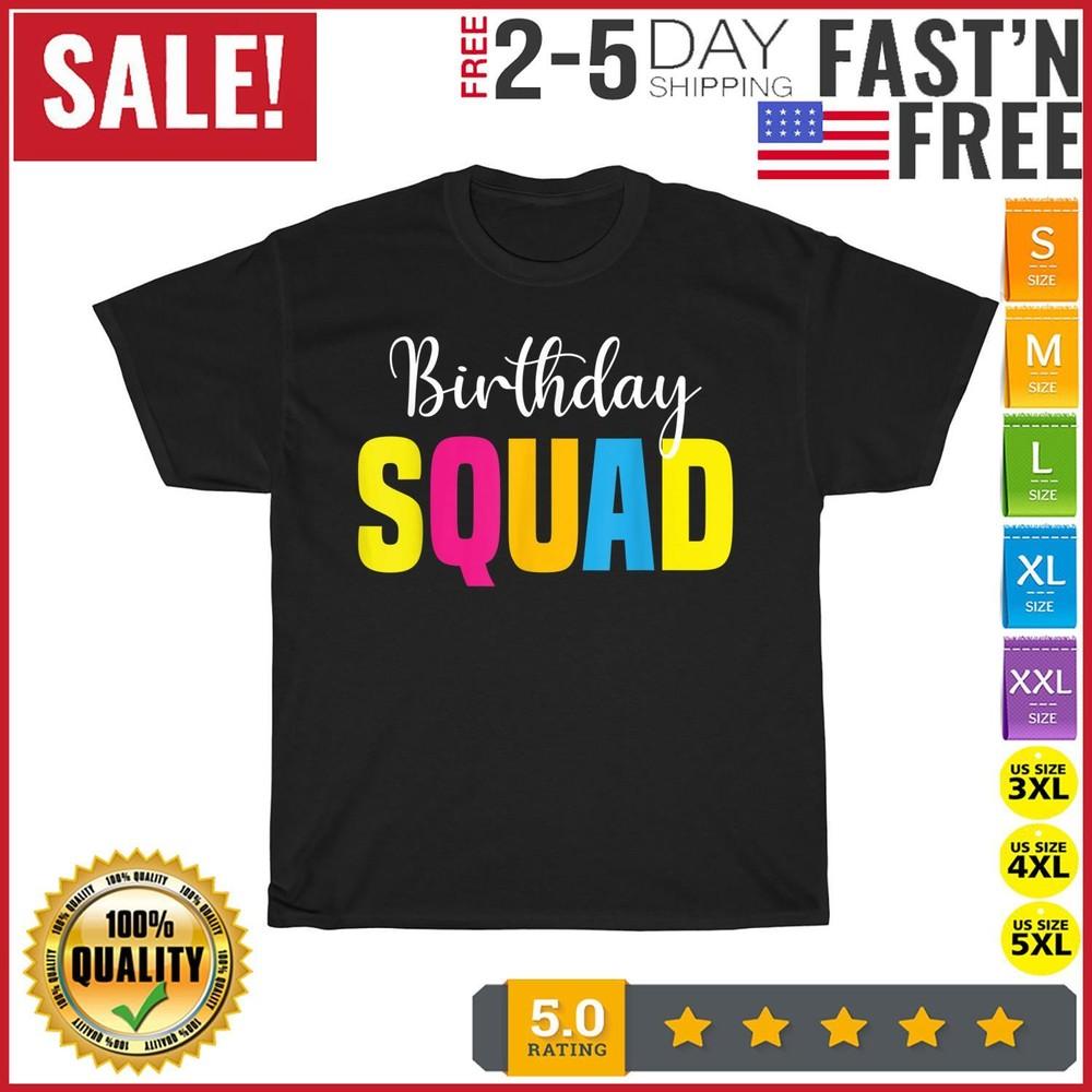 Party Birthday shirt for girls Women Birthday Squad Vintage T Shirt Men Women