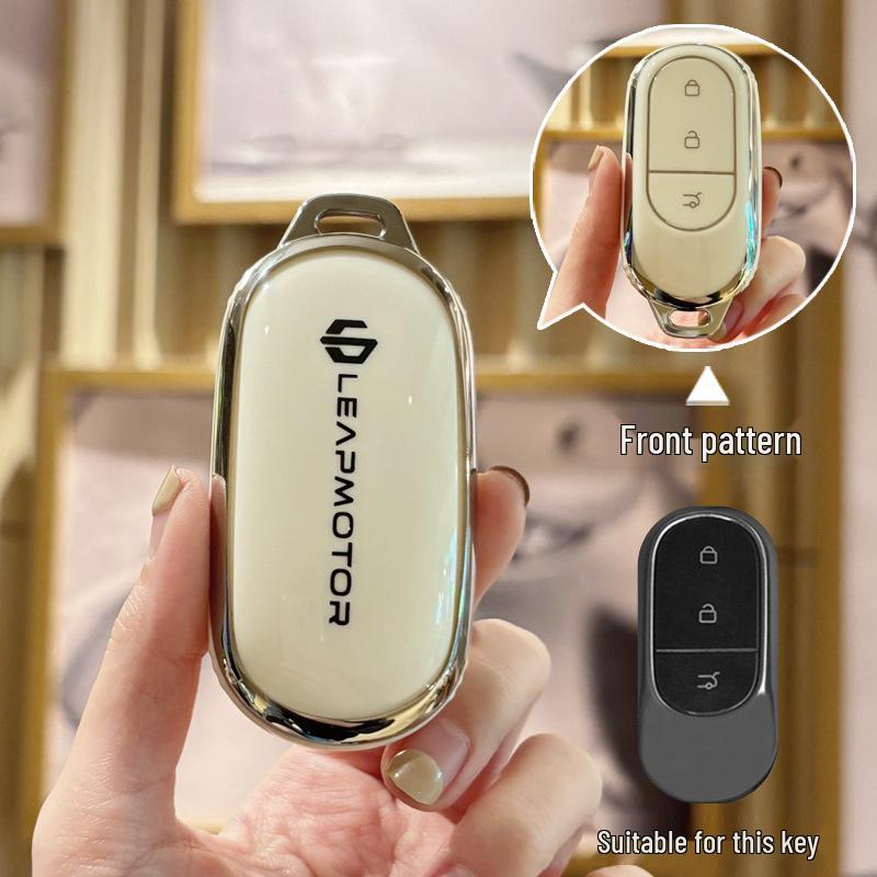 Leapmotor Autoschlüsselhülle: High-End Schutzhülle für die Modelle C11, T03, C01, S01 und C10, mit Schnalle für Männer und Frauen.